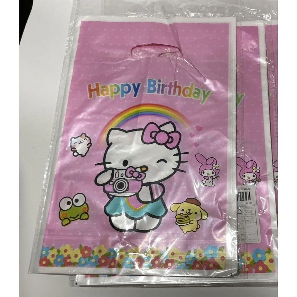 Lot Of 20 Hello Kitty Sweet Candy Pink Birthday Party Favor Treat Sacks Loot Bag